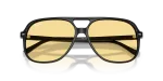 แว่นกันแดด Rayban Bill RB2198-901/R6 Black Yellow Rayban RB2198 901/R6 close-up ด้านหน้า