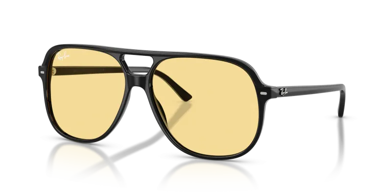แว่นกันแดด Rayban Bill RB2198-901/R6 Black Yellow Rayban RB2198 901/R6 แว่นกันแดดสีดำเลนส์เหลือง สำหรับทุกเพศ