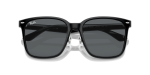 แว่นกันแดด Rayban RB2206D-901/87 Black Dark Grey Rayban RB2206D 901/87 close-up ด้านหน้า