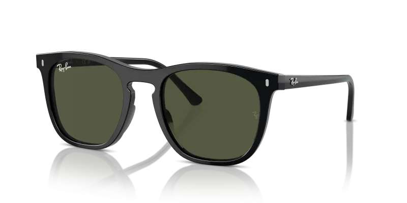 แว่นกันแดด Rayban RB2210F-901/31 Black Green Rayban RB2210F 901/31 แว่นกันแดดดำ เลนส์เขียว ทั้งสองเพศ