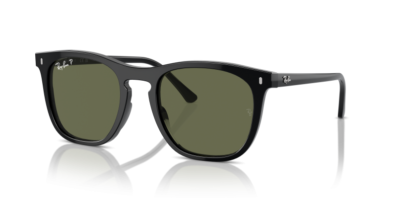 แว่นกันแดด Rayban RB2210F-901/58 Black Green Polarized Rayban RB2210F 901/58 แว่นกันแดดดำ สำหรับทุกเพศ