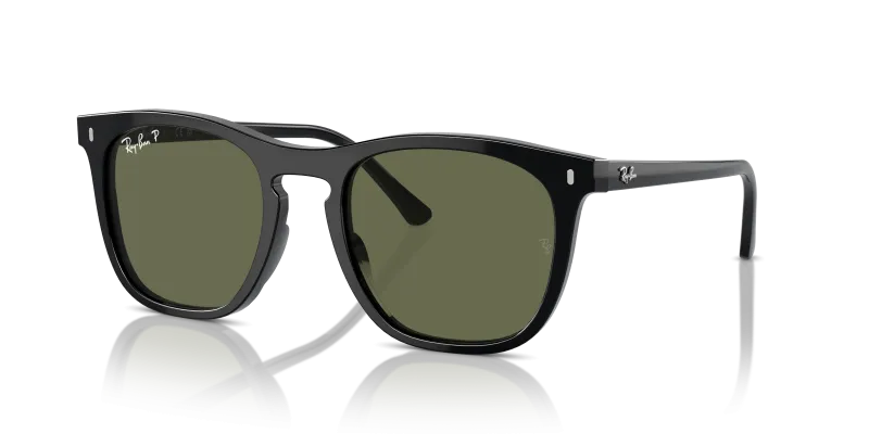 แว่นกันแดด Rayban RB2210F-901/58 Black Green Polarized Rayban RB2210F 901/58 แว่นกันแดดดำ สำหรับทุกเพศ