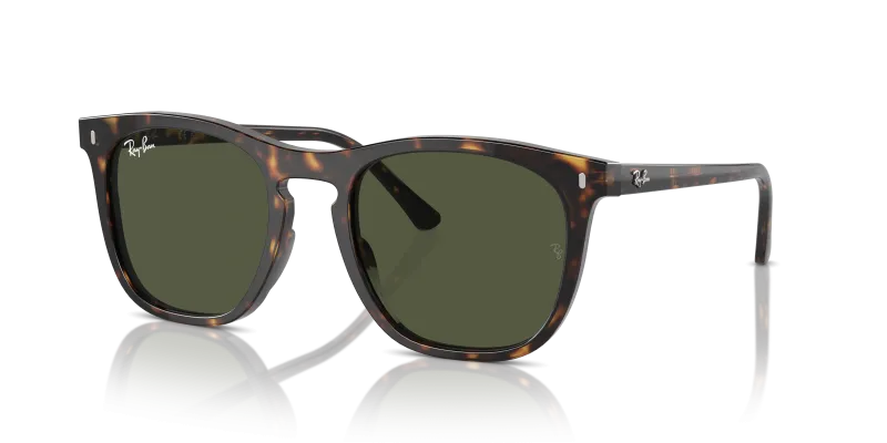 Rayban RB2210F 902/31 แว่นกันแดดลายฮาวานาเลนส์เขียว สำหรับทุกเพศ