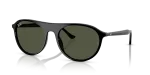 Rayban RB2215F 901/31 แว่นกันแดดดำ เลนส์เขียว ทั้งสองเพศ