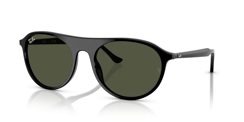 Rayban RB2215F 901/31 แว่นกันแดดดำ เลนส์เขียว ทั้งสองเพศ