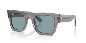 แว่นกันแดด Rayban RB2217M-F70472 มุมเฉียง สีเทาโปร่งใส สำหรับทุกเพศ