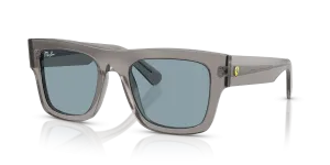 แว่นกันแดด Rayban RB2217M-F70472 มุมเฉียง สีเทาโปร่งใส สำหรับทุกเพศ