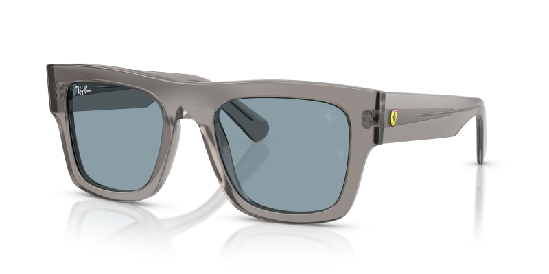 แว่นกันแดด Rayban RB2217M-F70472 มุมเฉียง สีเทาโปร่งใส สำหรับทุกเพศ