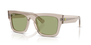 แว่นกันแดด Rayban RB2217M-F71282 มุมเฉียง สีน้ำตาลอ่อนโปร่งใส สำหรับทุกเพศ