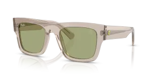 แว่นกันแดด Rayban RB2217M-F71282 มุมเฉียง สีน้ำตาลอ่อนโปร่งใส สำหรับทุกเพศ