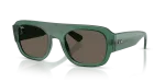 Rayban RB2218 6681/3 แว่นกันแดดกรอบเขียวโปร่งใสเลนส์น้ำตาล สำหรับทั้งสองเพศ