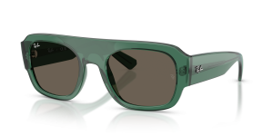 Rayban RB2218 6681/3 แว่นกันแดดกรอบเขียวโปร่งใสเลนส์น้ำตาล สำหรับทั้งสองเพศ