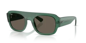 Rayban RB2218 6681/3 แว่นกันแดดกรอบเขียวโปร่งใสเลนส์น้ำตาล สำหรับทั้งสองเพศ