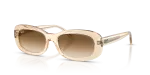 แว่นกันแดด Rayban RB2221F-690251 Transparent Nude Gradient Brown Rayban RB2221F 690251 แว่นกันแดดสีนู้ดโปร่งใสไล่ระดับน้ำตาล สำหรับผู้หญิง