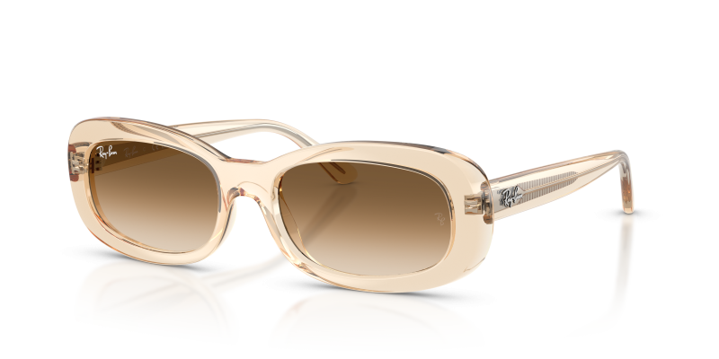Rayban RB2221F 690251 แว่นกันแดดสีนู้ดโปร่งใสไล่ระดับน้ำตาล สำหรับผู้หญิง