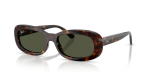 แว่นกันแดด Rayban RB2221F-902/31 Havana Green Rayban RB2221F 902/31 แว่นกันแดดลายฮาวานาเลนส์เขียว สำหรับสุภาพสตรี