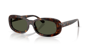 Rayban RB2221F 902/31 แว่นกันแดดลายฮาวานาเลนส์เขียว สำหรับสุภาพสตรี