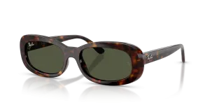 Rayban RB2221F 902/31 แว่นกันแดดลายฮาวานาเลนส์เขียว สำหรับสุภาพสตรี