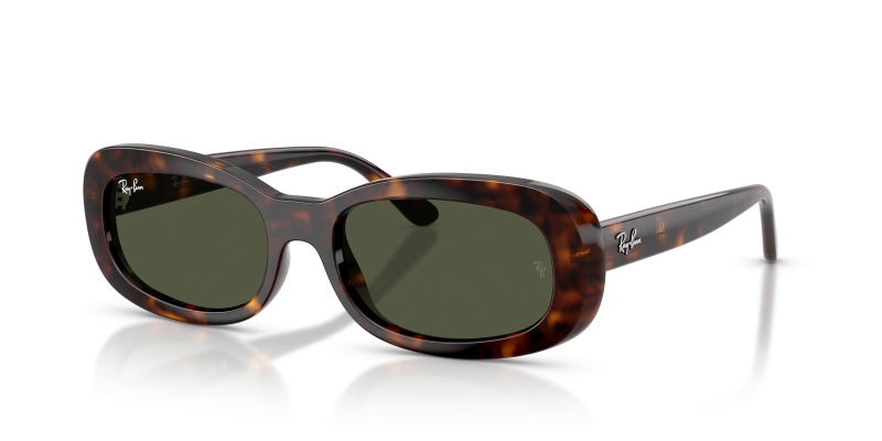 แว่นกันแดด Rayban RB2221F-902/31 Havana Green Rayban RB2221F 902/31 แว่นกันแดดลายฮาวานาเลนส์เขียว สำหรับสุภาพสตรี