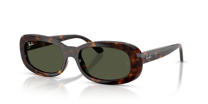 แว่นกันแดด Rayban RB2221F-902/31 Havana Green Rayban RB2221F 902/31 แว่นกันแดดลายฮาวานาเลนส์เขียว สำหรับสุภาพสตรี