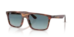แว่นกันแดด Rayban RB2222F-954/3M Striped Havana Grey Blue Gradient Rayban RB2222F 954/3M แว่นกันแดดลายแถบฮาวานาเลนส์ไล่ระดับสีฟ้าเทา ทั้งสองเพศ