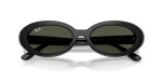 แว่นกันแดด Rayban RB2223F-601/31 Black Green Rayban RB2223F 601/31 close-up ด้านหน้า