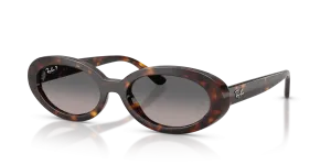 Rayban RB2223F 902/M3 แว่นกันแดดฮาวานาเลนส์โพลาไรซ์ไล่ระดับเทา สำหรับผู้หญิง