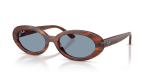 Rayban RB2223F-954/56 แว่นกันแดดลายฮาวานาสองโทนเลนส์น้ำเงิน สำหรับผู้หญิง