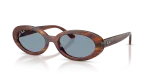 แว่นกันแดด Rayban RB2223F-954/56 Striped Havana Blue Rayban RB2223F-954/56 แว่นกันแดดลายฮาวานาสองโทนเลนส์น้ำเงิน สำหรับผู้หญิง