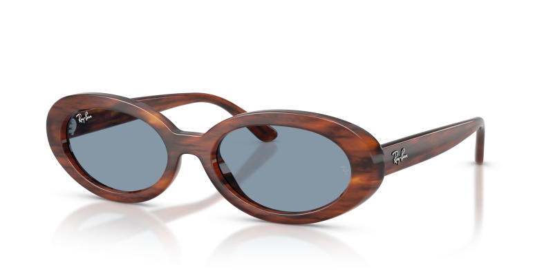 Rayban RB2223F-954/56 แว่นกันแดดลายฮาวานาสองโทนเลนส์น้ำเงิน สำหรับผู้หญิง