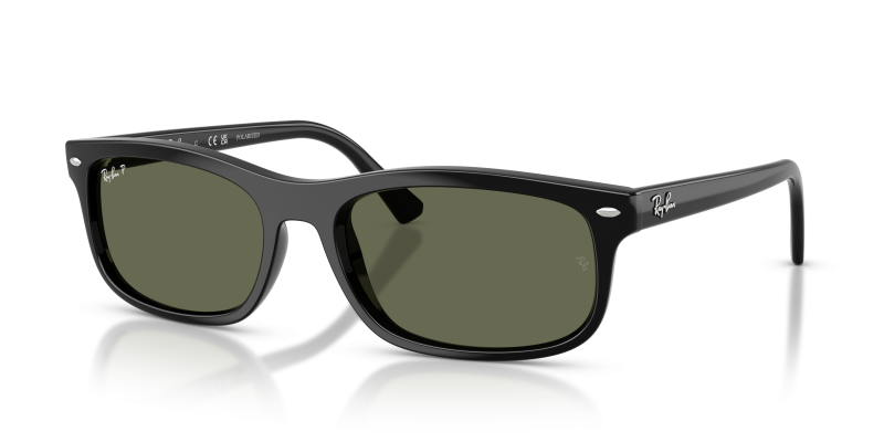 Rayban RB2224F-601/58 แว่นกันแดดกรอบดำเลนส์เขียวโพลาไรซ์ ไซซ์ XL