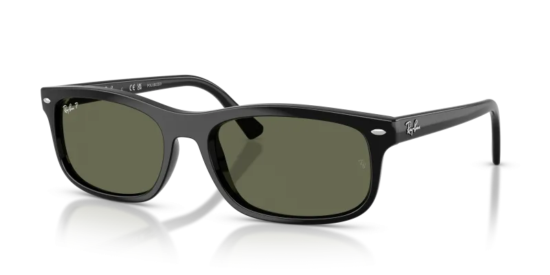 แว่นกันแดด Rayban RB2224F-601/58 Black Green Polarized Rayban RB2224F-601/58 แว่นกันแดดกรอบดำเลนส์เขียวโพลาไรซ์ ไซซ์ XL