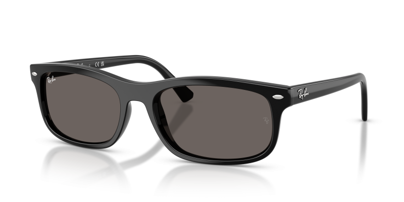 แว่นกันแดด Rayban RB2224F-601/B1 Black Dark Grey Rayban RB2224F-601/B1 แว่นกันแดดกรอบดำล้วนเลนส์เทาเข้ม ไซซ์ XL