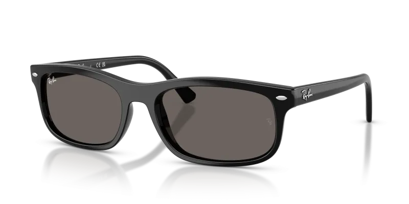 Rayban RB2224F-601/B1 แว่นกันแดดกรอบดำล้วนเลนส์เทาเข้ม ไซซ์ XL