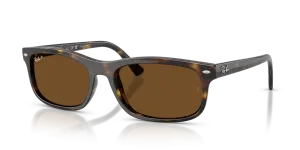 Rayban RB2224F-710/57 แว่นกันแดดลายฮาวานาเลนส์น้ำตาลโพลาไรซ์ ไซซ์ XL