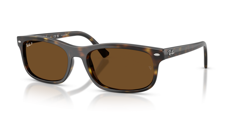 Rayban RB2224F-710/57 แว่นกันแดดลายฮาวานาเลนส์น้ำตาลโพลาไรซ์ ไซซ์ XL
