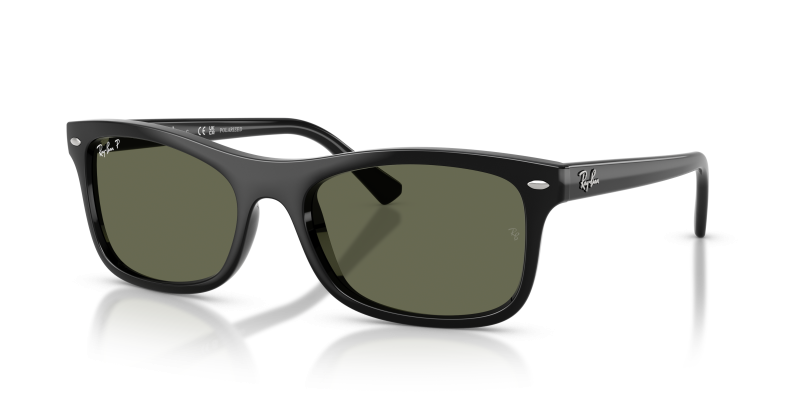 Rayban RB2226F 601/58 แว่นกันแดดดำเลนส์โพลาไรซ์เขียว unisex