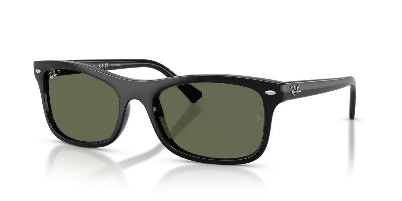 Rayban RB2226F 601/58 แว่นกันแดดดำเลนส์โพลาไรซ์เขียว unisex