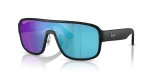 แว่นกันแดด Rayban RB2229-901SA1 Matte Black Polar Green Mirror Blue แว่นกันแดด Rayban RB2229-901SA1 มุมเฉียง สีดำด้าน สำหรับทุกเพศ