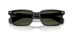 แว่นกันแดด Rayban Brunel RB2234F-901/31 Black Green Rayban RB2234F 901/31 close-up ด้านหน้า