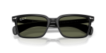 แว่นกันแดด Rayban Brunel RB2234F-901/58 Black Green Polarized Rayban RB2234F 901/58 close-up ด้านหน้า