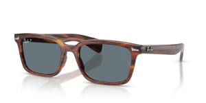 Rayban Brunel RB2234F 954/3R แว่นกันแดดลายฮาวานาเลนส์โพลาไรซ์สีน้ำเงินเข้ม สำหรับทุกเพศ