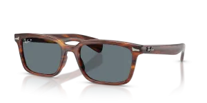 Rayban Brunel RB2234F 954/3R แว่นกันแดดลายฮาวานาเลนส์โพลาไรซ์สีน้ำเงินเข้ม สำหรับทุกเพศ