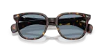 แว่นกันแดด Rayban Brunel II RB2235F-902/56 Havana Blue Rayban Brunel II RB2235F-902/56 close-up ด้านหน้า