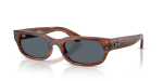 แว่นกันแดด Rayban RB2236F-954/R5 Striped Havana Blue Rayban RB2236F-954/R5 แว่นกันแดดลายแถบฮาวานาเลนส์น้ำเงิน ทุกเพศ