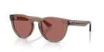 แว่นกันแดด Rayban RB2237-682769 มุมเฉียง สีน้ำตาลอ่อนโปร่งใส สำหรับทุกเพศ