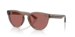 แว่นกันแดด Rayban RB2237-682769 Transparent Light Brown Dark Violet แว่นกันแดด Rayban RB2237-682769 มุมเฉียง สีน้ำตาลอ่อนโปร่งใส สำหรับทุกเพศ