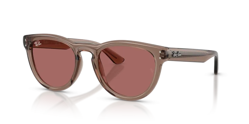 แว่นกันแดด Rayban RB2237-682769 Transparent Light Brown Dark Violet แว่นกันแดด Rayban RB2237-682769 มุมเฉียง สีน้ำตาลอ่อนโปร่งใส สำหรับทุกเพศ