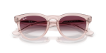 แว่นกันแดด Rayban RB2237-69018H Transparent Pink Clear Violet Gradient แว่นกันแดด Rayban RB2237-69018H close-up ด้านหน้า