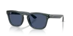 แว่นกันแดด Rayban RB2238-689780 มุมเฉียง สีน้ำเงินโปร่งใส สำหรับทุกเพศ